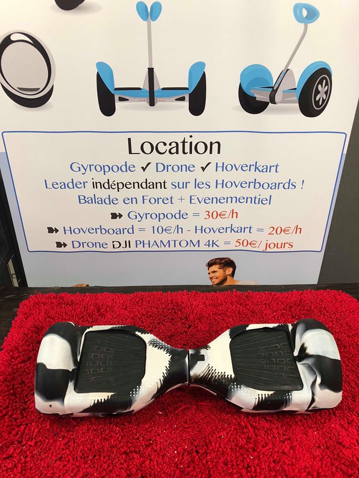 Hoverboard 6.5 pouces avec protection noir et blanc