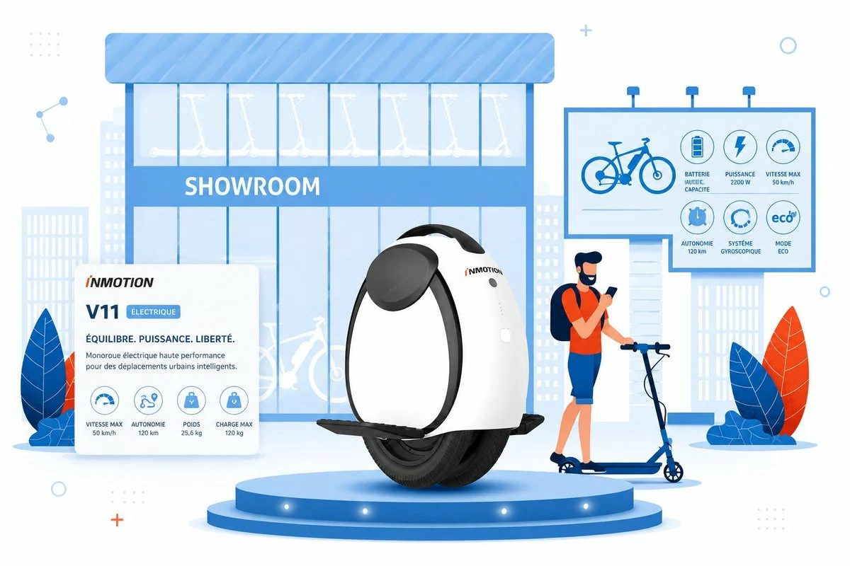 Monoroue electrique InMotion V11 - Showroom